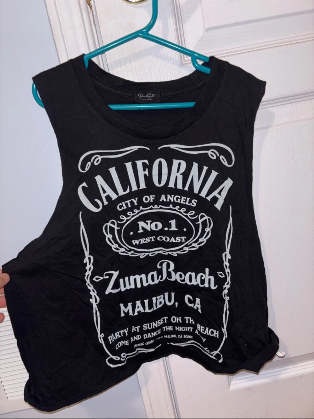 Brandy Melville Black California Zuma Beach Graphic Tank - Picture 1 of 1